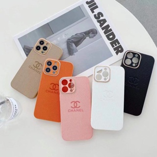 เคสโทรศัพท์มือถือ กรอบโลหะ ลาย Chanel สําหรับ iPhone 14 promax 13 7 plus 11 promax