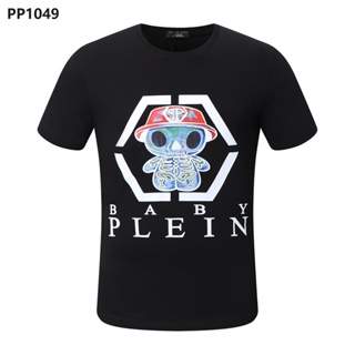 New Style Harajuku PHILIPP PLEIN Men T-Shirt Street Wear Short-Sleeved PP Cotton Round Neck Men Letter Print Tops p_01