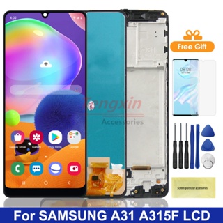 หน้าจอแสดงผล LCD A31 A315 A315F พร้อมกรอบ แบบเปลี่ยน สําหรับ Samsung Galaxy A31 A315