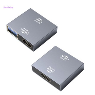 Doublebuy อะแดปเตอร์แปลงสายชาร์จ USB C USB 3.1 Type C ตัวเมีย เป็น USB 3.0 + Type C ตัวเมีย สําหรับโทรศัพท์มือถือ