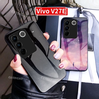 เคสโทรศัพท์มือถือกระจกนิรภัย แบบแข็ง กันกระแทก สําหรับ Vivo V27E 2023 V27E V27 V 27e E VivoV27E 5G 4G