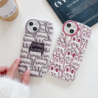 เคสโทรศัพท์มือถือแบบนิ่ม TPU ลายกระต่าย แมว แฟชั่น สําหรับ OPPO A5S A5 A7 A3S A15 A15S A35 A57 A71 A16 A31 A92 A55 A52 A74 A53 A54 A36 A59 A83 F7 F11 F9 Pro A93 A9 2020