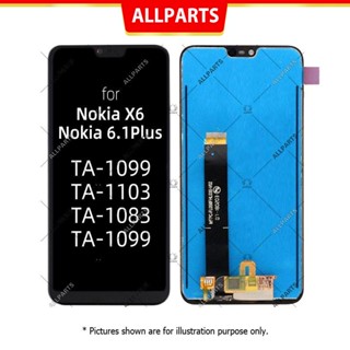 Display​ จอ ทัช สำหรับ Nokia X6 6.1 Plus LCD หน้าจอ พร้อมทัชสกรีน TA-1099 TA-1116