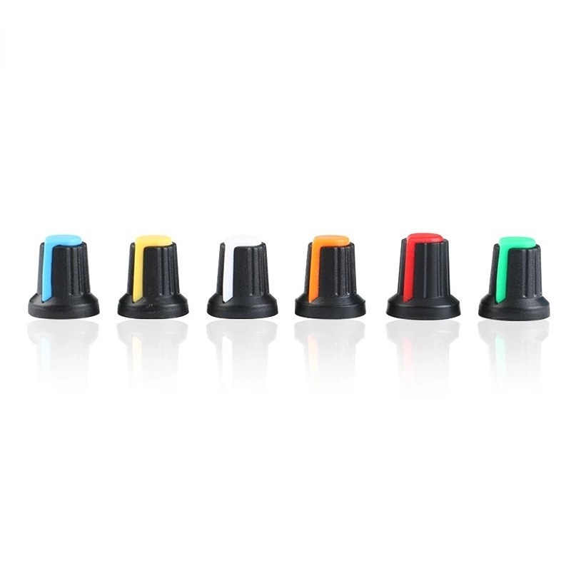 wh148-potentiometer-knobs-ชุดฝาครอบลูกบิดพลาสติก-6-มม-ag2-สีเหลืองสีเหลืองสีฟ้าสีขาวสีแดง-1-ชิ้น