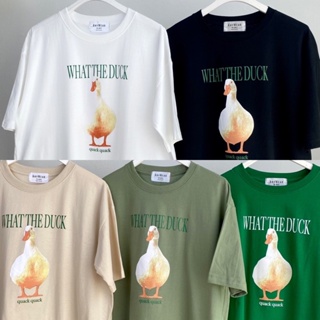 เสื้อยืดลายเป็ด🦆 What the Duck ลายสวย ผ้า Cotton100% ใส่สบาย👕