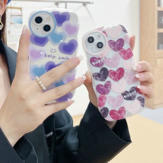 Clear Casing Samsung Galaxy A54 A34 A24 A14 A04 A12 A73 A53 A52 A52S A33 A32 A23 A72 A22 A13 4G 5G A03S A02S A11 A02 A03 A51 A50 A50S A30S A20 A30 A20S A10S A21S M12 M22 M32 M11 M02 Cute Purple Love Smiley Keep Happy Waves Edge Phone Cover 1STB 35