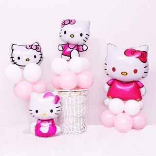11 ชิ้น / เซต ลูกโป่ง Hello Kitty ธีมคิตตี้ วันเกิด เบบี้ชาวเวอร์ พื้นหลังตกแต่งผนัง