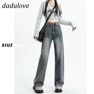 DaDulove💕 New Korean Version of Ulzzang Washed Gray Jeans WOMENS High Waist Wide Leg Pants Large Size Trousers