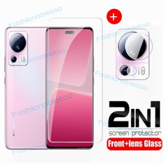 2 in 1 ฟิล์มกระจกนิรภัยกันรอยหน้าจอ เลนส์กล้อง ด้านหลัง แบบเต็มจอ สําหรับ Xiaomi 13 Lite pro Ultra 13lite 13pro 13ultra Xiaomi13Lite Xiaomi13pro