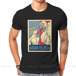 Fashion Record of Ragnarok Japanese Action Battle Anime Adam Vs Zeus Poster Tshirt  Men Vintage Homme Summer Mens _03