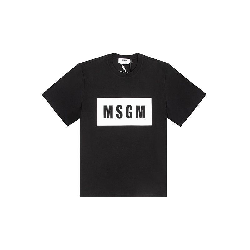 พร้อมส่ง-เสื้อยืดแขนสั้น-พิมพ์ลายโลโก้กล่อง-msgm-สไตล์คลาสสิก-สําหรับผู้ชาย-และผู้หญิง