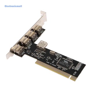 [ElectronicMall01.th] อะแดปเตอร์การ์ดขยาย PCI 4 พอร์ต เป็น USB 2.0