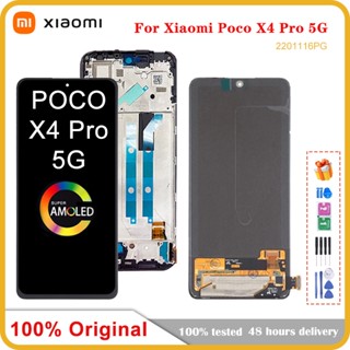 ของแท้ 6.67 นิ้ว สําหรับ Xiaomi Poco X4 Pro 5G 2201116Pg หน้าจอ LCD กรอบหน้าจอสัมผัส แผงดิจิไทเซอร์ Xiaomi Redmi Note 11E Pro LCD