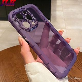[JLK] Shockproof Silicone Bumper Clear Phone Case For iPhone 12 11 Pro Max X XR XS 7 8 Plus SE Lens Protection Transparent Cover