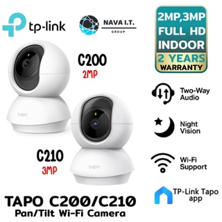 สินค้า 🔥💥โปรราคาถูก4.4💥🔥TP-LINK TAPO C200 C210 IP-CAMERA (ไอพีคาเมร่า) PAN/TILT HOME SECURITY WI-FI CAMERA ประกัน 2 ปี