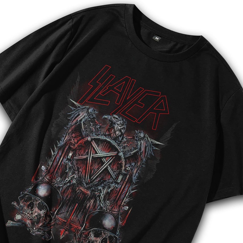 เสื้อยืดลําลอง-แขนสั้น-พิมพ์ลายวงร็อควงดนตรีร็อค-baju-metal-kaos-band-slayer-skull-thrash-metal-kaos-band-สไตล์วินเทจ-สําหรับผู้ชาย-ผู้หญิง-221