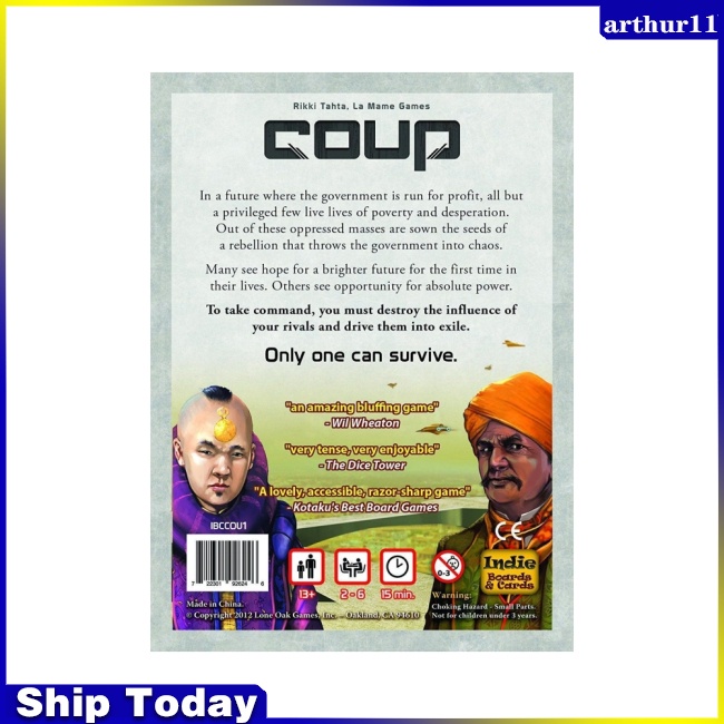 arthur-coup-เกมกระดานภาษาอังกฤษ-2-6-คน-สําหรับงานปาร์ตี้-วันหยุด-ครอบครัว