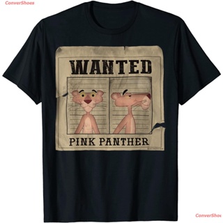 เสื้อยืดผู้ชายและผู้หญิง The Pink Panther Wanted Poster T-Shirt Mens Womens T-shirts การ์ตูน