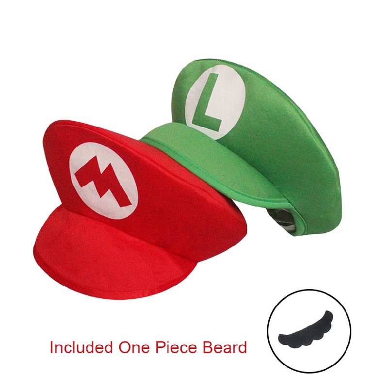 หมวกคอสเพลย์-super-mario-bros-mario-luigi-น่ารัก-สีแดง-สีเขียว-สําหรับผู้ใหญ่-เด็ก-พร็อพปาร์ตี้ฮาโลวีน