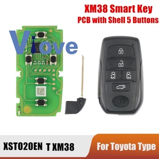 Xhorse XSTO20EN TOY.T XM38 Car Remote Key PCB with Shell 5 Buttons Universal Complete Key Fob for Toyota for VVDI Key Tool