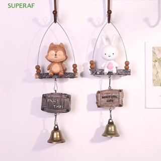 Superaf กระดิ่งลมเรซิ่น รูปการ์ตูนกระต่าย สําหรับตกแต่งบ้าน