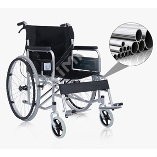 【รับประกัน 3 ปี】รถเข็นผู้ป่วย วีลแชร์พับได้ รถเข็นผู้สูงอายุ  วีลแชร์คุณภาพสูงสะดวกสบายและปลอดภัย  wheelchair รถเข็นพับไ
