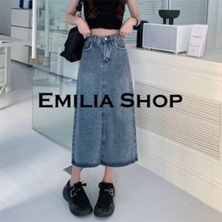 EMILIA SHOP  กระโปรงยีนส์ เสื้อผ้าแฟชั่นผู้หญิง สไตล์เกาหลี สวยงาม ins สไตล์เกาหลี Beautiful A23M091 36Z230909
