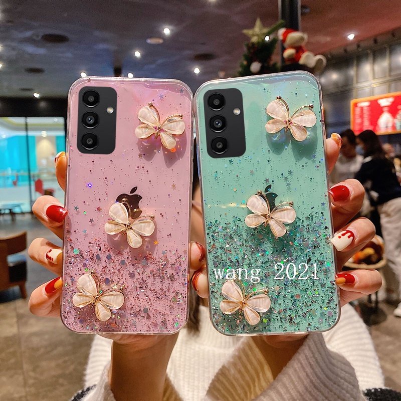 ready-stock-2023-new-casing-เคส-samsung-galaxy-a54-a34-a24-a14-lte-4g-5g-phone-case-glitter-cute-butterfly-protective-soft-case-back-cover-เคสโทรศัพท
