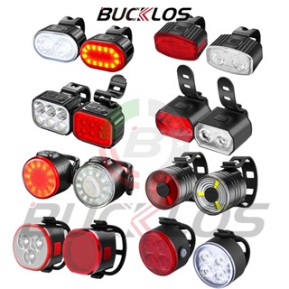 Bucklos ไฟท้ายจักรยาน LED ชาร์จ USB IPX6 กันน้ํา เพื่อความปลอดภัย