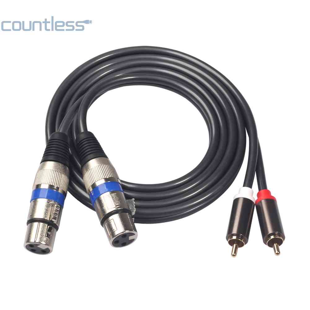 สายเคเบิลสัญญาณเสียง-ทองแดง-xlr-ตัวเมีย-เป็น-rca-ตัวผู้คู่-1-5-ม-4-9-ฟุต-countless-th