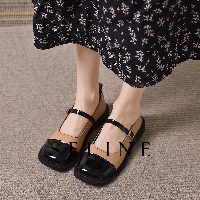 seline-mary-jane-รองเท้าแฟชั่น-รองเท้าหนังผู้หญิง-สไตล์อิงแลนด์-รองเท้าหนังย้อนยุค-comfortable-ทันสมัย-พิเศษ-ทันสมัย-b20g00n-37z230910