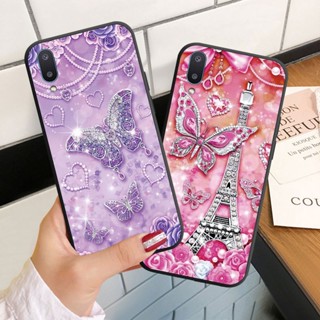 เคสโทรศัพท์มือถือ ซิลิโคนนิ่ม ลายผีเสื้อ ประดับเพชร สําหรับ Samsung Galaxy A01 Core A02 A02S A12 A01Core