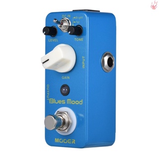 Mooer Blue Mood Blues Style Overdrive แป้นเหยียบเอฟเฟคกีตาร์ 2 โหมด (สว่าง / อ้วน) True Bypass กรอบโลหะ แบบเต็ม