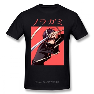 [S-5XL] เสื้อยืดแขนสั้น ผ้าฝ้าย พิมพ์ลาย Noragami Yato โอเวอร์ไซซ์ สไตล์สตรีท สําหรับผู้ชาย