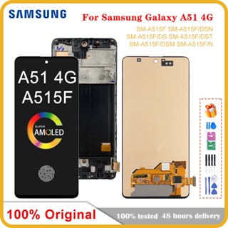 ของแท้ อะไหล่หน้าจอสัมผัส LCD ดิจิทัล 6.5 นิ้ว แบบเปลี่ยน สําหรับ Samsung Galaxy A51 A515 A515F A515FD Galaxy A51