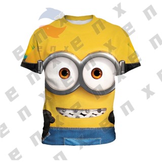 เสื้อยืดลําลอง แขนสั้น คอกลม พิมพ์ลายมินเนี่ยน Despicable Me Movie เหมาะกับงานปาร์ตี้วันเกิด สําหรับเด็กผู้ชาย และเด็กผู้หญิง