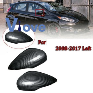 Carbon Fiber Side Wing Mirror Cover Trim Rear View Mirror Covers for Ford Fiesta Mk7 2008 2009 2010 2011 2012 2013-2017