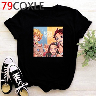 Kimetsu No Yaiba Demon Slayer Anime 90s summer t shirt fashion fun oversized tshirt cute for femme top Large Size t_03