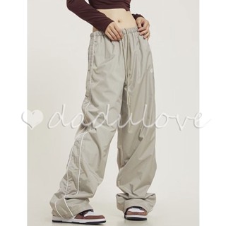 DaDulove💕 New American Striped Casual Pants High Waist Loose Sweatpants Niche Womens Jogging Pants