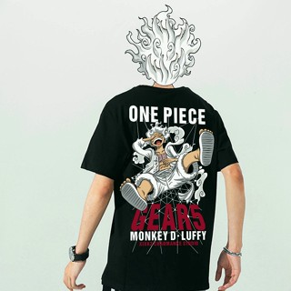 [S-5XL]เสื้อยืด One Piece อะนิเมะญี่ปุ่น อุปกรณ์ต่อพ่วง Luffy Ace