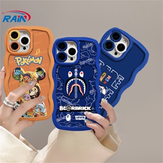 เคสโทรศัพท์มือถือ TPU ลาย Bearbrick และ Pokemon Wave Edge สําหรับ OPPO A17 A57 2022 A15 A16 A16K A54 A12 A5S A7 A94 A93 A3S A11k A53 A31 A52 A92 A37 F9 A1K A76 A36 5F A9 2020 HOSTR