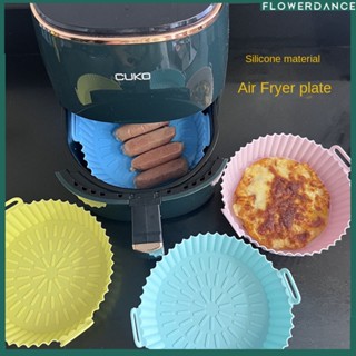 Air Fryer ถาดซิลิโคน Reusable Non-Stick Airfryer Liner ตะกร้าซิลิโคนเตาอบถาดอบครัวเครื่องมือทำอาหาร Air Fryer อุปกรณ์เสริม Flowerdance