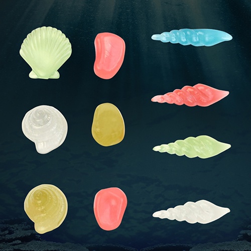 hanoim1-หินเรืองแสง-รูปเปลือกหอยสังข์-ปลาดาว-สําหรับตู้ปลา-10-ชิ้น