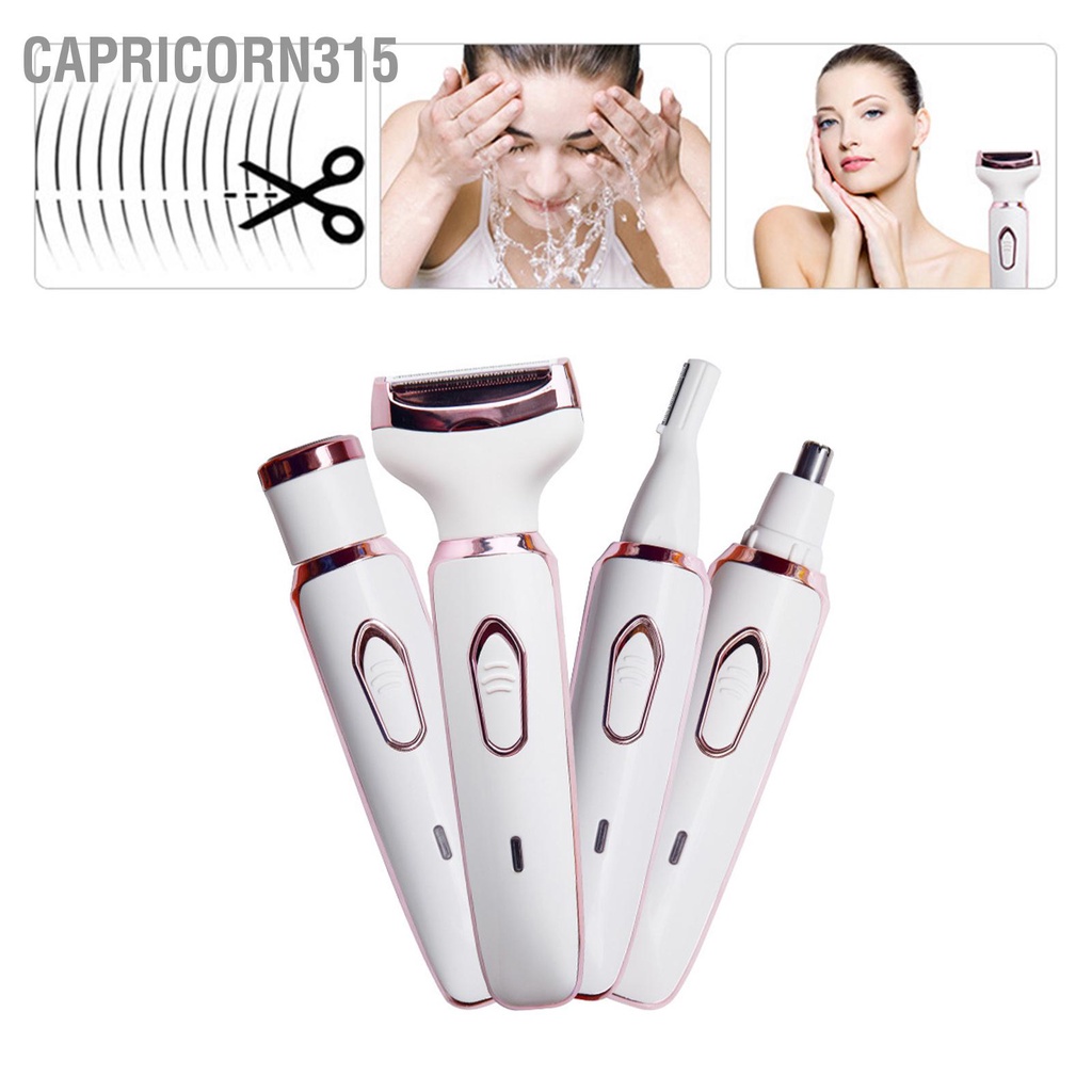 capricorn315-4-in-1-ปัตตาเลี่ยนไฟฟ้า-ใบมีดสเตนเลส-ล้างทําความสะอาดได้-สีขาว-สําหรับผู้หญิง