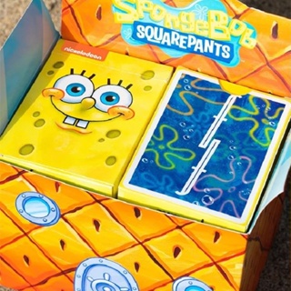 ใหม่ หนังสือโป๊กเกอร์ SpongeBob SquarePants รุ่นลิมิเต็ด สีแดง สไตล์เดียวกัน คุณภาพสูง สําหรับเก็บสะสม ปาร์ตี้ หอพัก