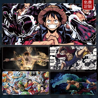 แผ่นรองเมาส์ คีย์บอร์ด ขนาดใหญ่ ลายการ์ตูนอนิเมะ One Piece Luffy Zoro Ace สองมิติ สามารถปรับแต่งได้
