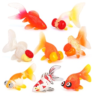 ❤การขายส่งโรงงานอุตสาหกรรม❤ปลาทองจำลองสัตว์ทะเลของเล่น Danding ปลาทองตุ่มปลาทองปลาตกแต่งถังความรู้ความเข้าใจเด็กของเล่นอาบน้ำ