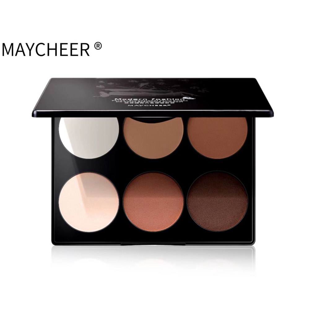 maycheer-อายแชโดว์พาเลท-6-สี-focallure-อายแชโดว์-อายแชโดว์พาเลท-พาเลตอายแชโดว์กันน้ำ