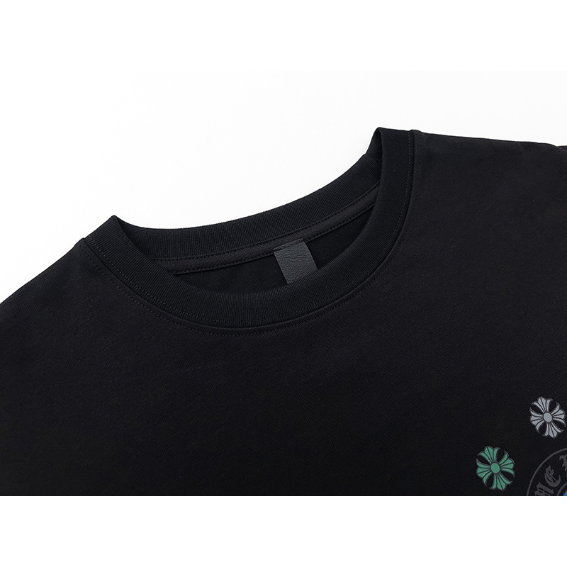 พร้อมส่ง-เสื้อยืดแขนสั้น-คอปกโปโล-ลายหัวใจ-สีโครม-สําหรับผู้ชาย-และผู้หญิง