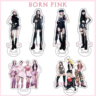 อัลบั้มอะคริลิค Black-Pink BORN Pink JENNIE LISA ROSE JISOO สีดํา สีชมพู